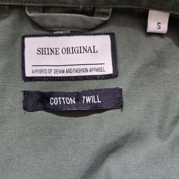 SHINE ORIGINAL Snake Charmer Men's Army Green Patchwork Jacket. Size Small - Picture 10 of 16